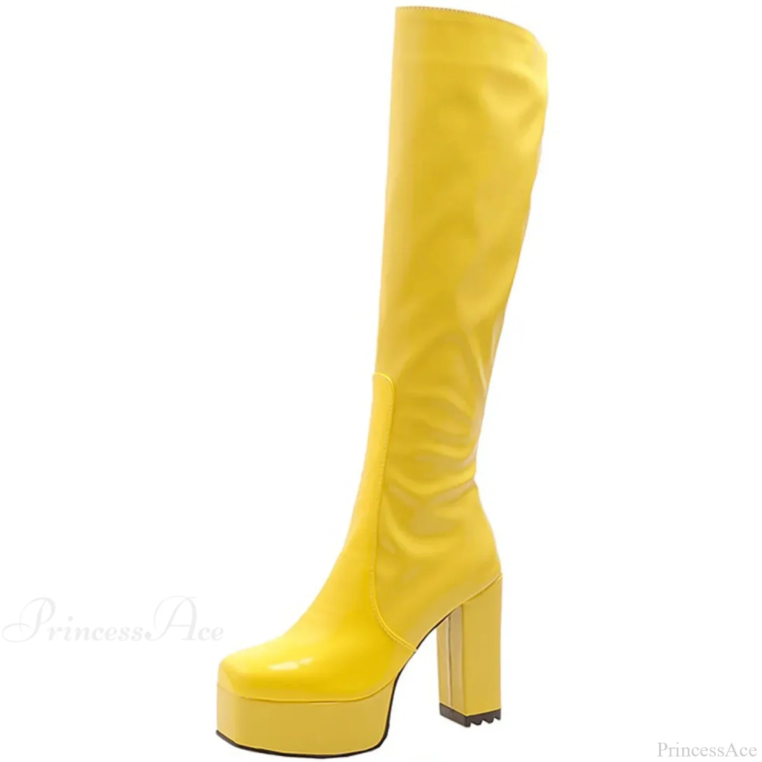 Sweetheart Love Heart Print Dark Block Boot - Image 11