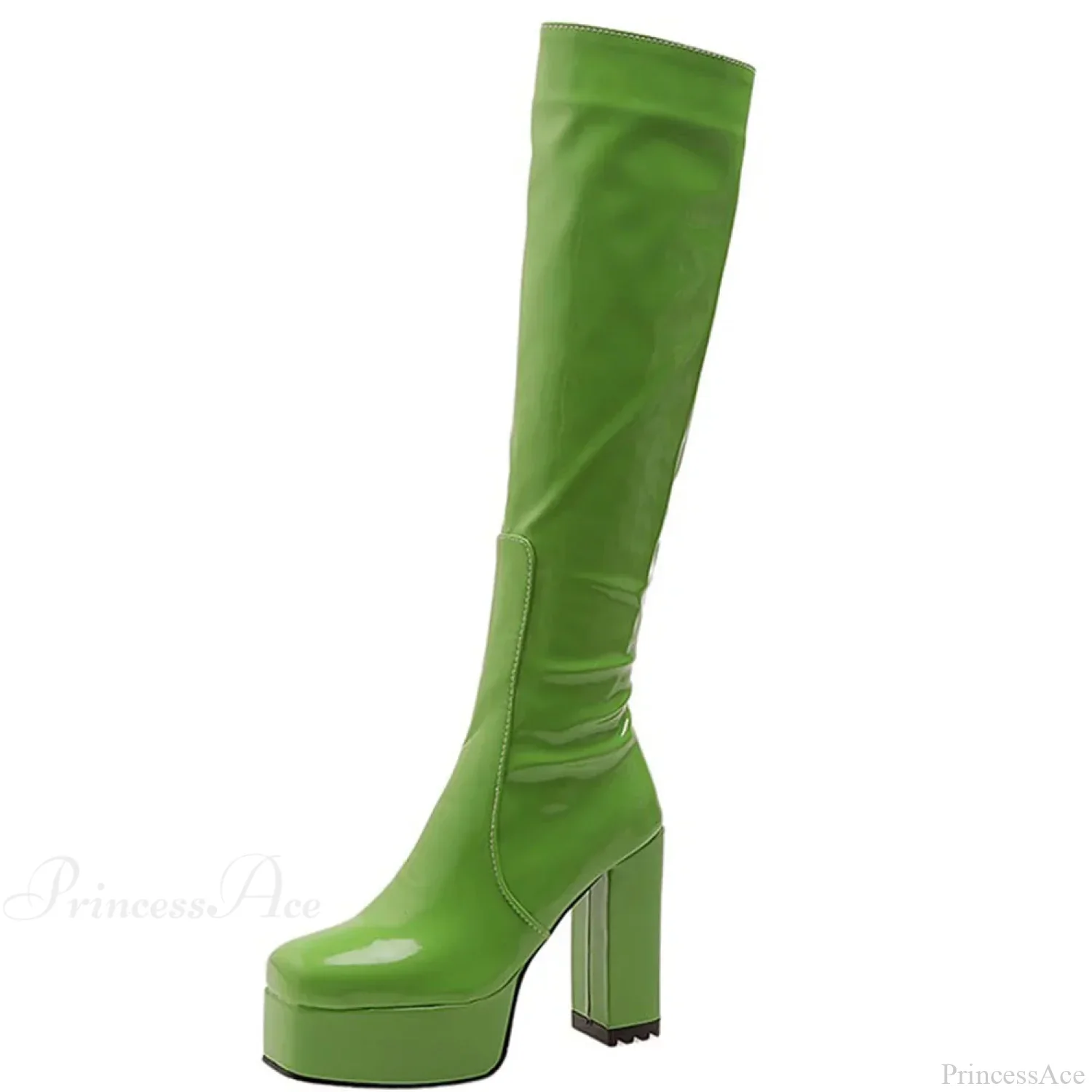 Sweetheart Love Heart Print Dark Block Boot - Image 8
