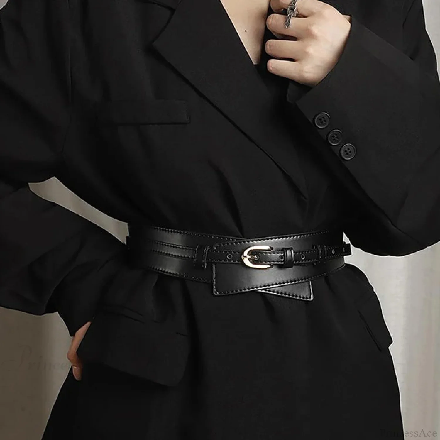Synonyms: Gothic - medieval, Leather - hide, Pin - peg, Buckle - clasp

PU medieval hide peg clasp Belt - Image 2