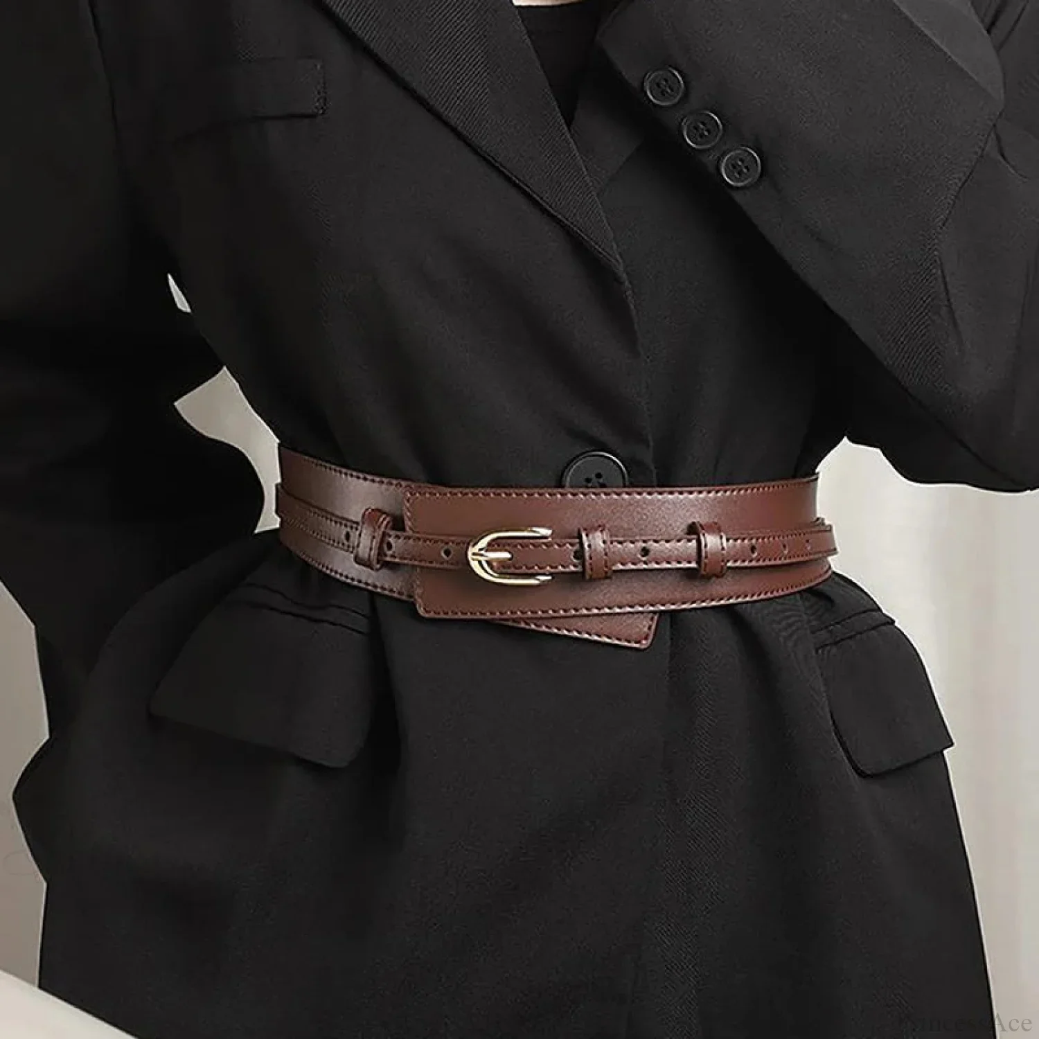 Synonyms: Gothic - medieval, Leather - hide, Pin - peg, Buckle - clasp

PU medieval hide peg clasp Belt - Image 3