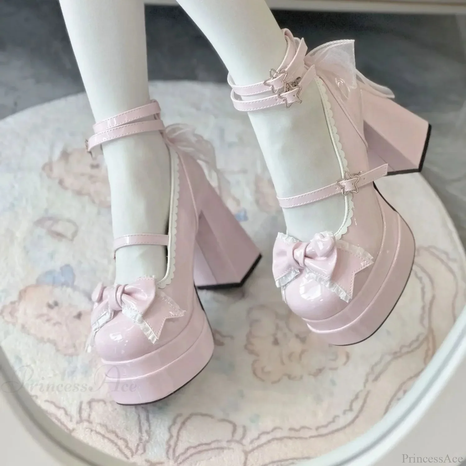 Synthetic Leather Lolita Gothic Tall Heel - Image 7