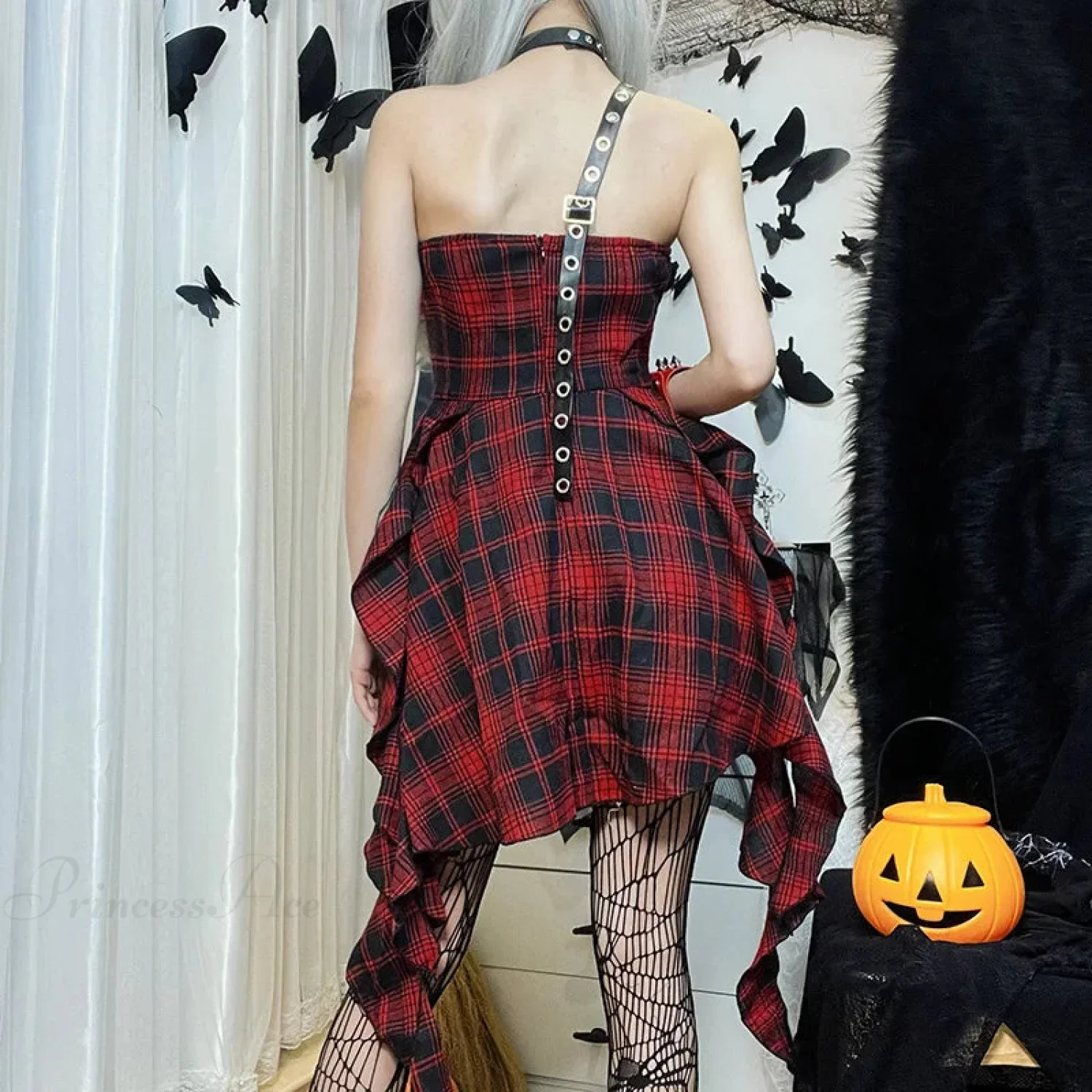 Tall Cut Lace Form-Fitting Mini Dress - Image 2