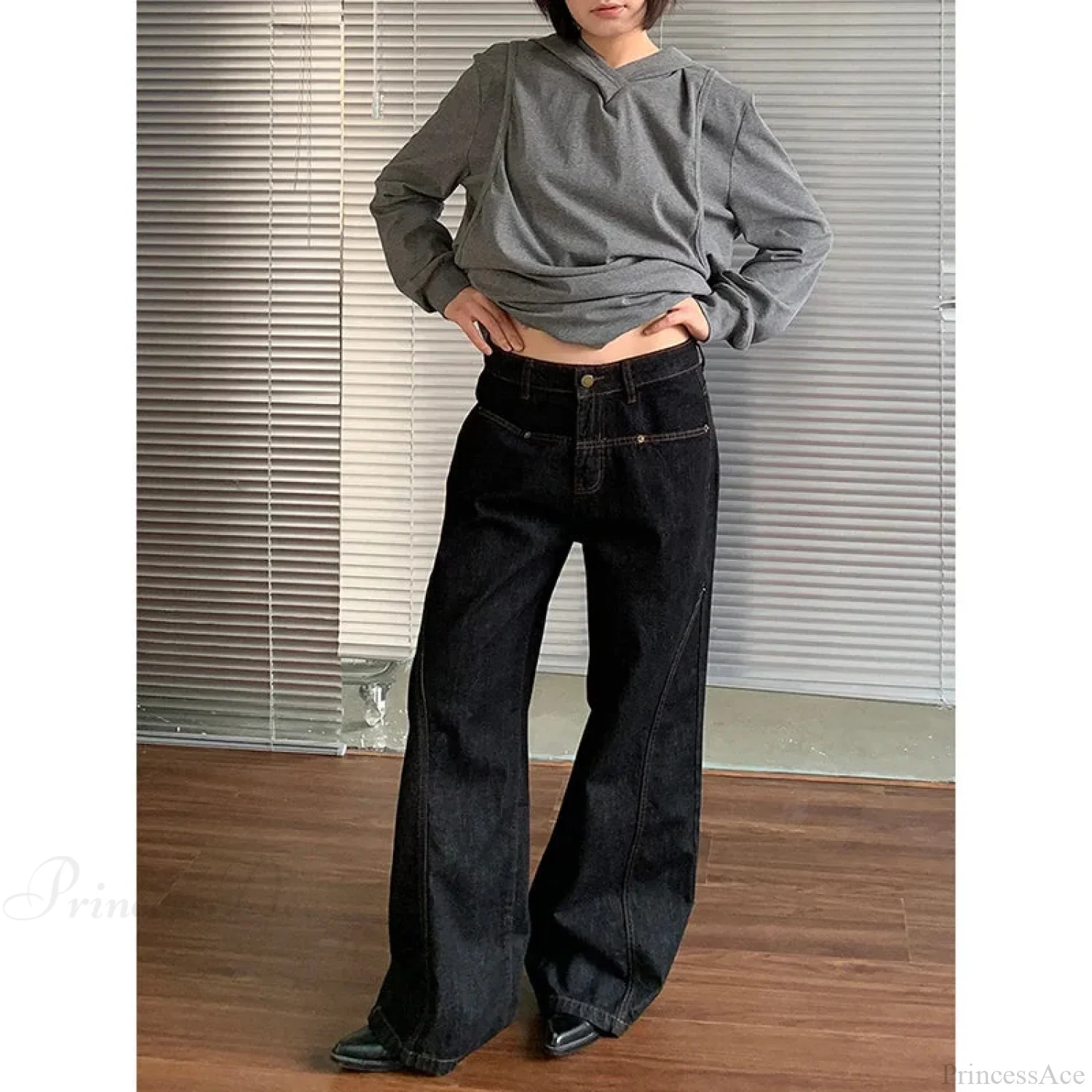 Tall Waist Antique Gothic Denim Pant - Image 3