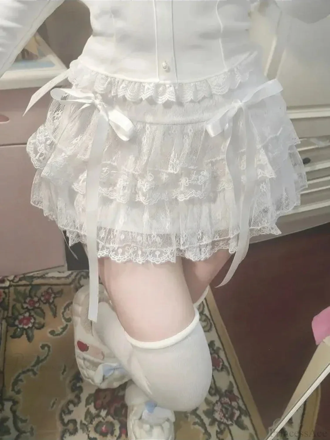 Tall Waist Cake Lace Antique Skirt - Image 2