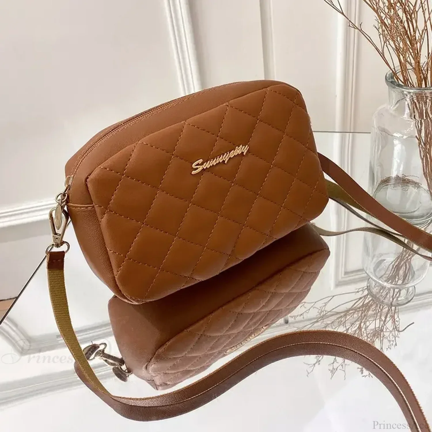 Tassel Embroidery Camera Crossbody Bag - Image 9