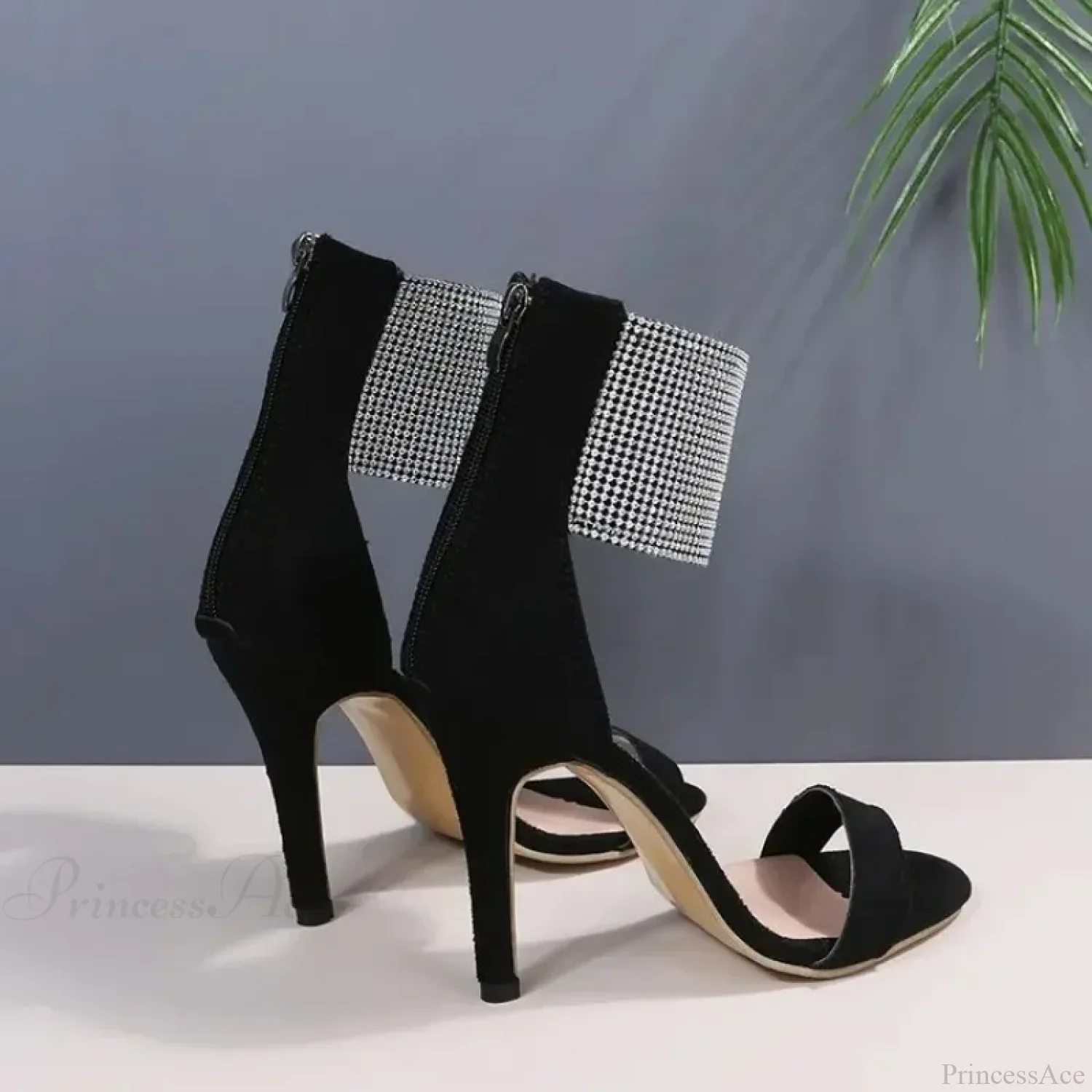 Temperament Pointed Toe 12CM High-heeled Long Boots Stone Pattern Knee-high Stiletto Modern Boot High Heel - Image 6