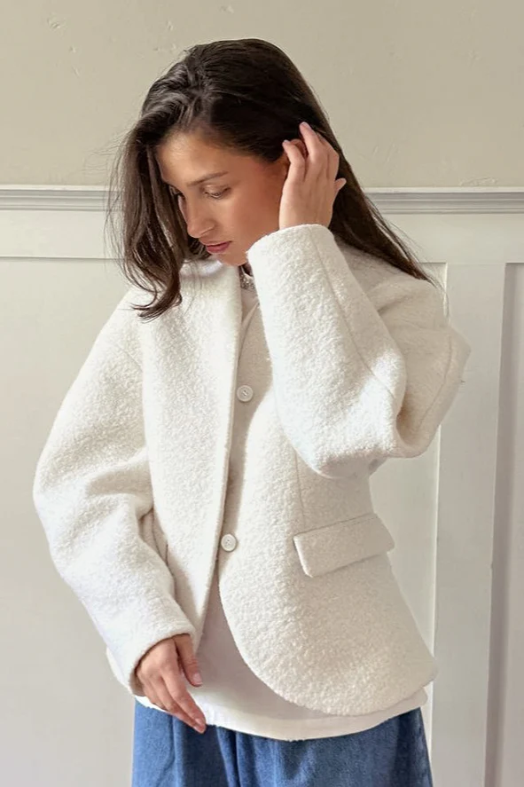 Thick Woolen V-Neck Jacket - Image 2