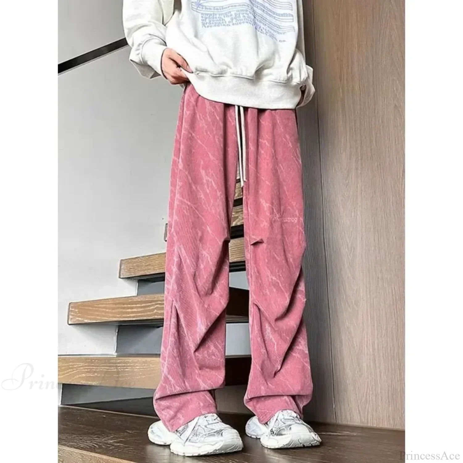 Tie Dye Corduroy Wide Leg Pants - Image 3