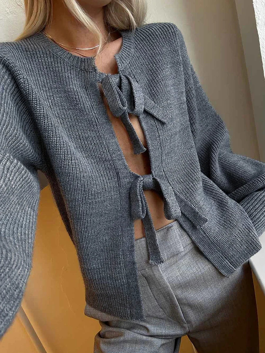 Tie Front Knit Autumn Cardigan - Image 5