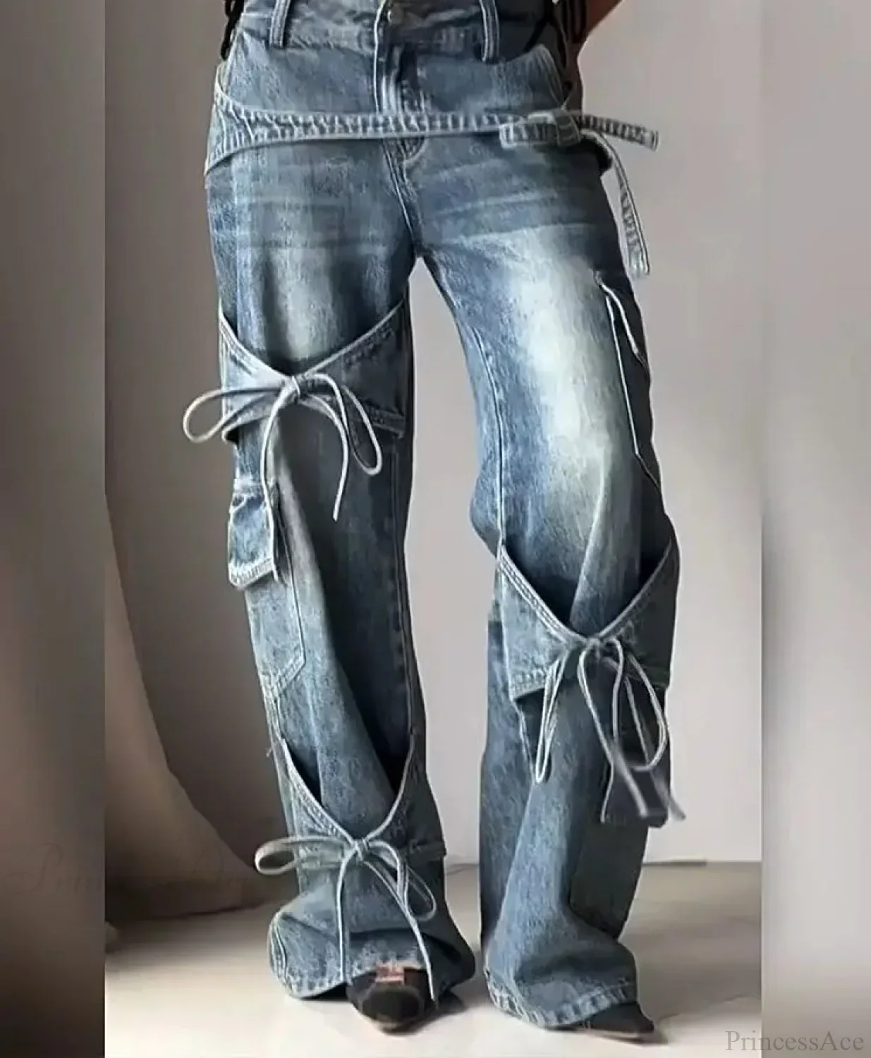 Tie-up Mysterious Denim Pant - Image 2