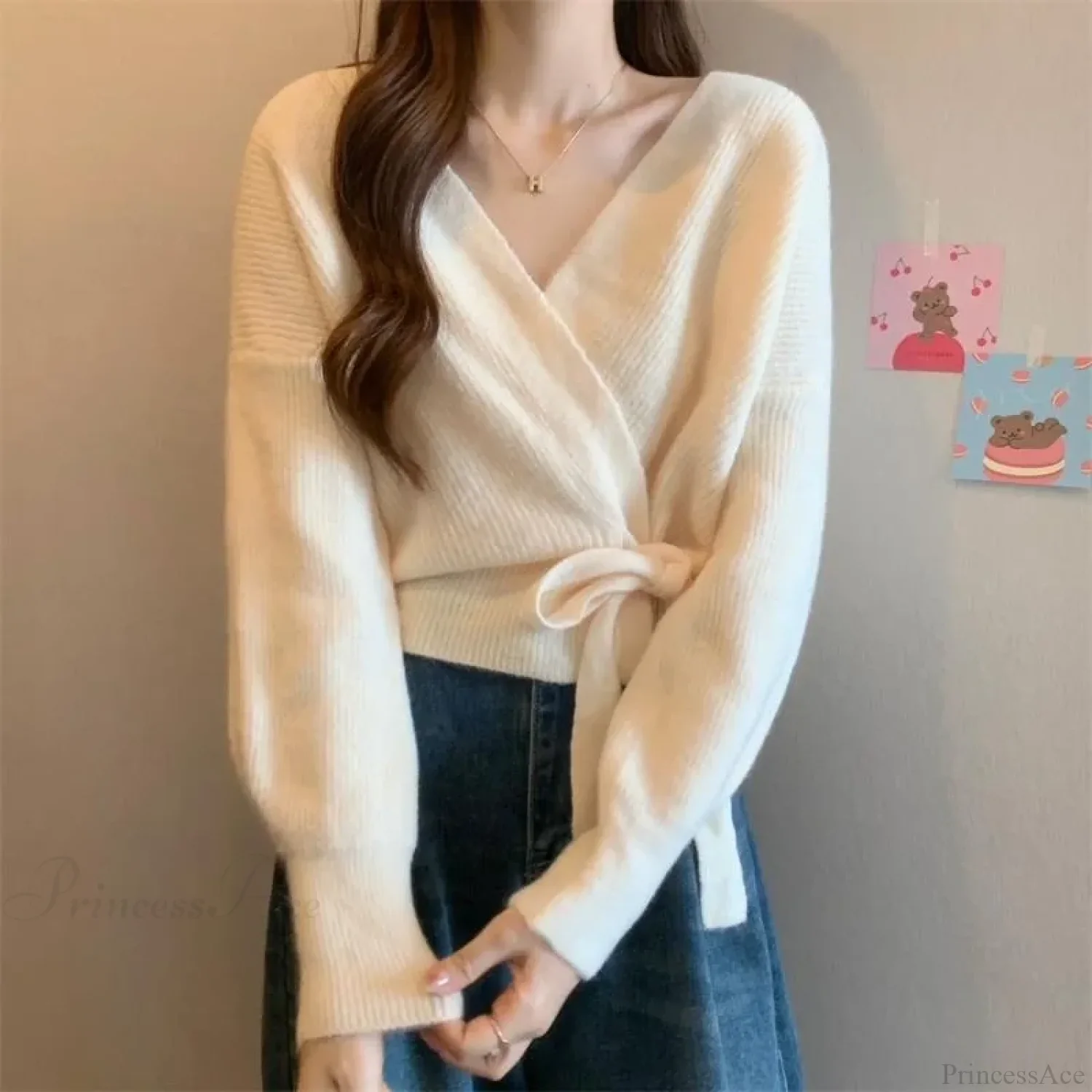 Tie-Up Waist Slimming Knit Cardigan - Image 5