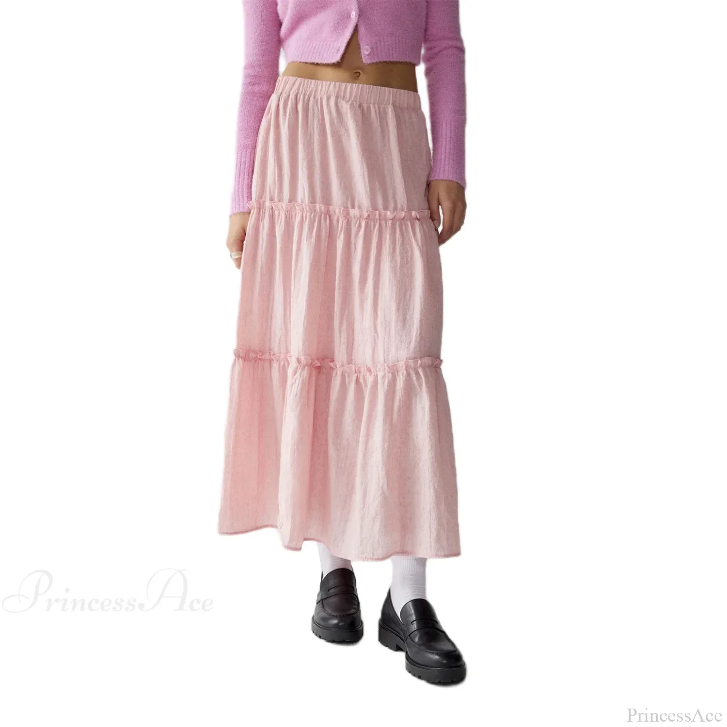 Tiered Bohemian Frill Trim Skirt - Image 8