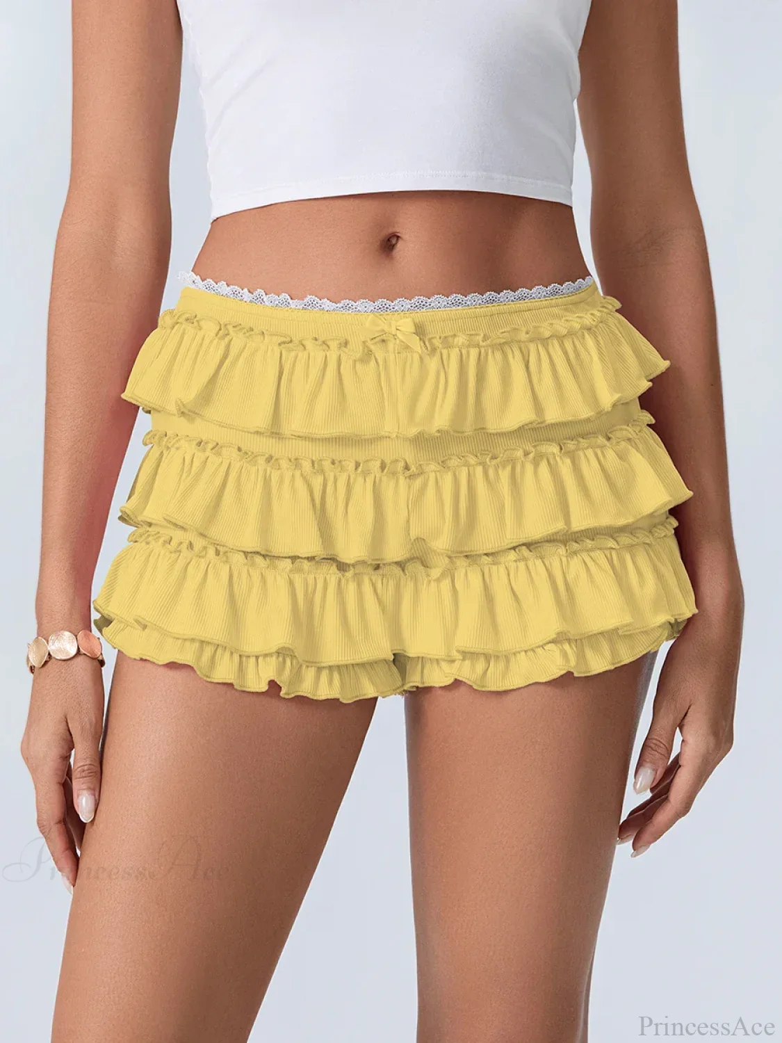 Tiered Ruffled Elastic Waist Short - Image 10
