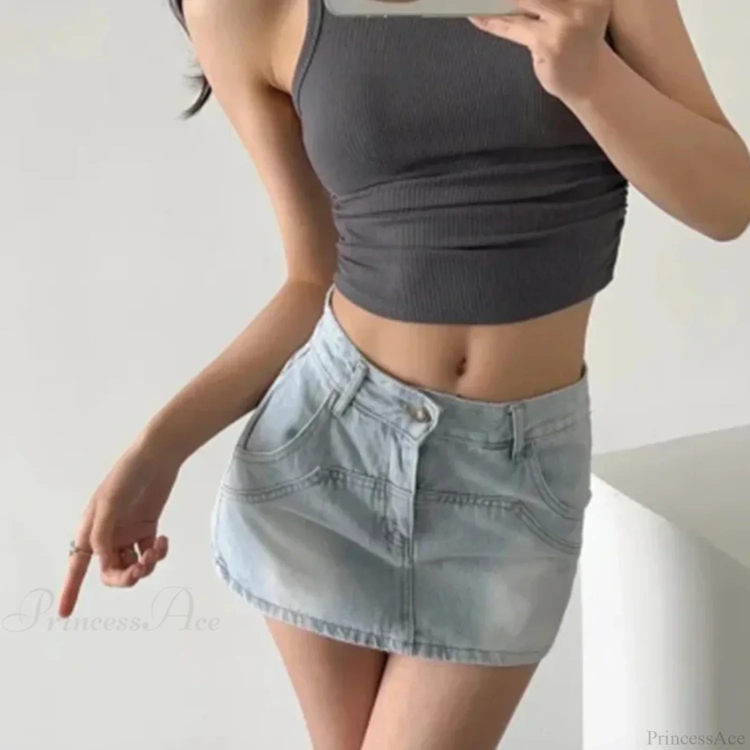 Tight Party Blue Denim Skirt - Image 4