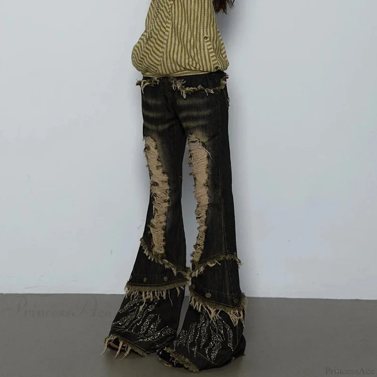 Torn Medieval Dark Fringe Pant - Image 6