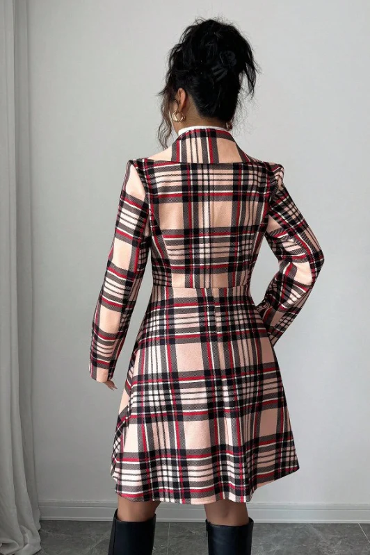Trendy Print Dual Faced Wool Casual Long Sleeve Overcoat - Image 4