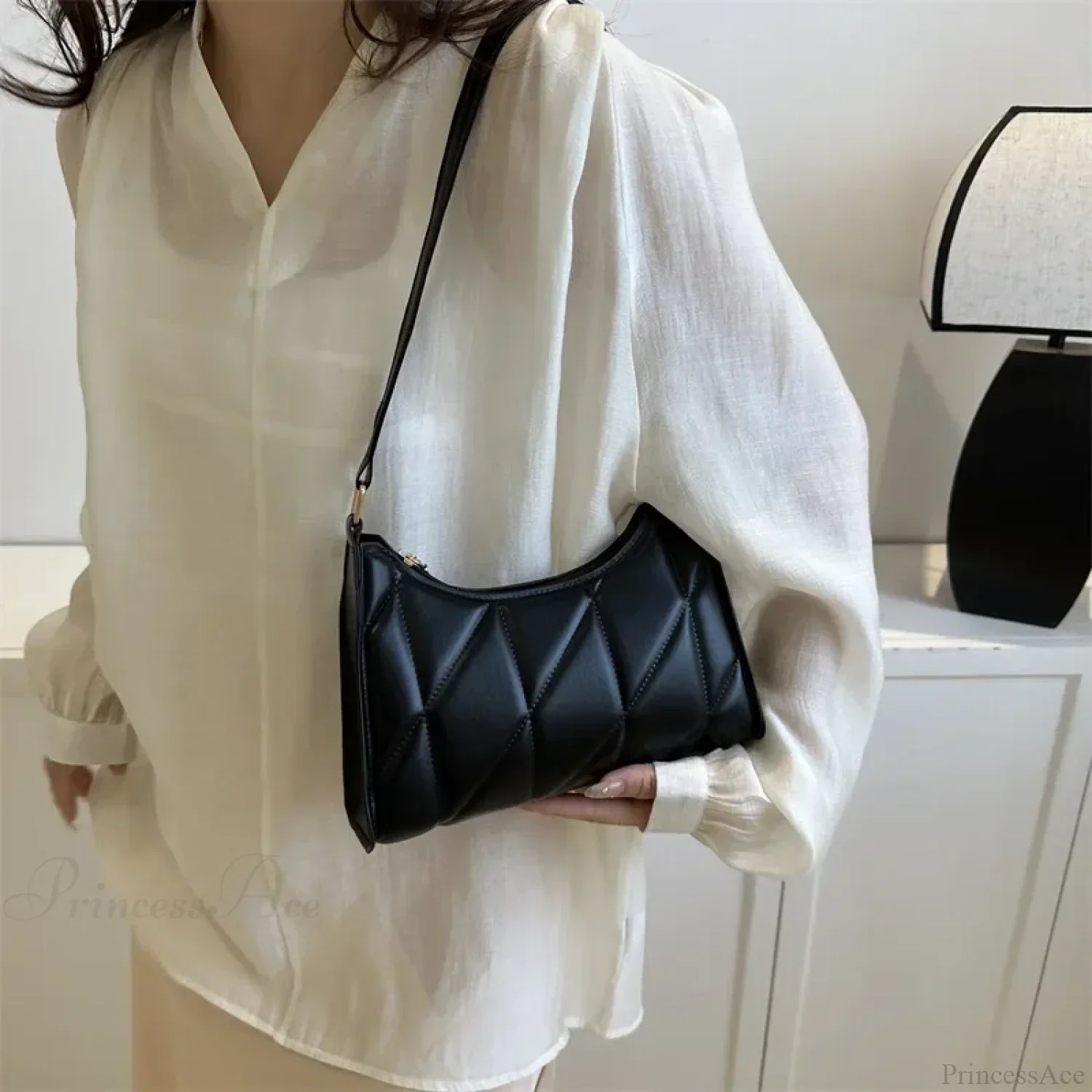 Trendy PU Leather Underarm Shoulder Bag - Image 2