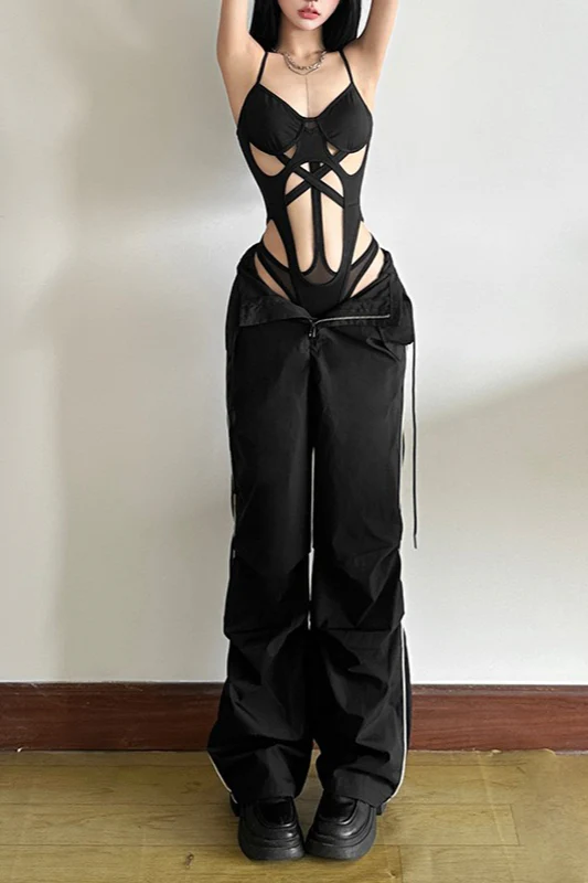 Trendy Solid Cutout Slim Cami Top - Image 6