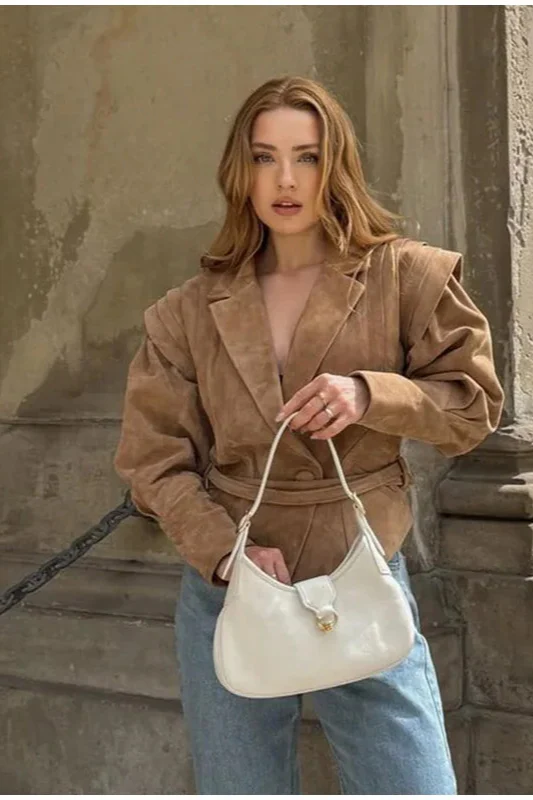 Trendy Tie Waist Short Coat