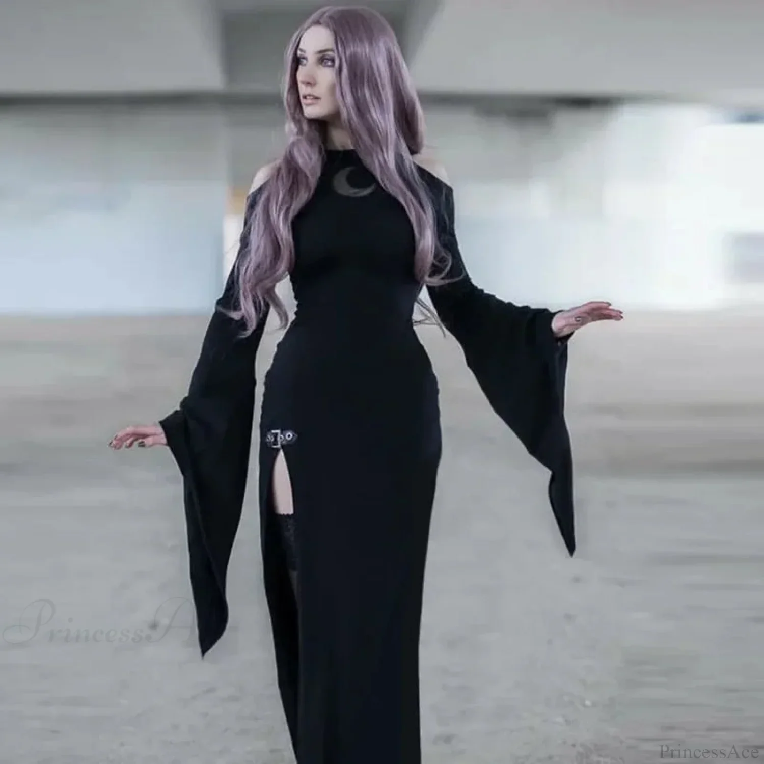 Trumpet Sleeve Lunar Maxi Dress - Image 2