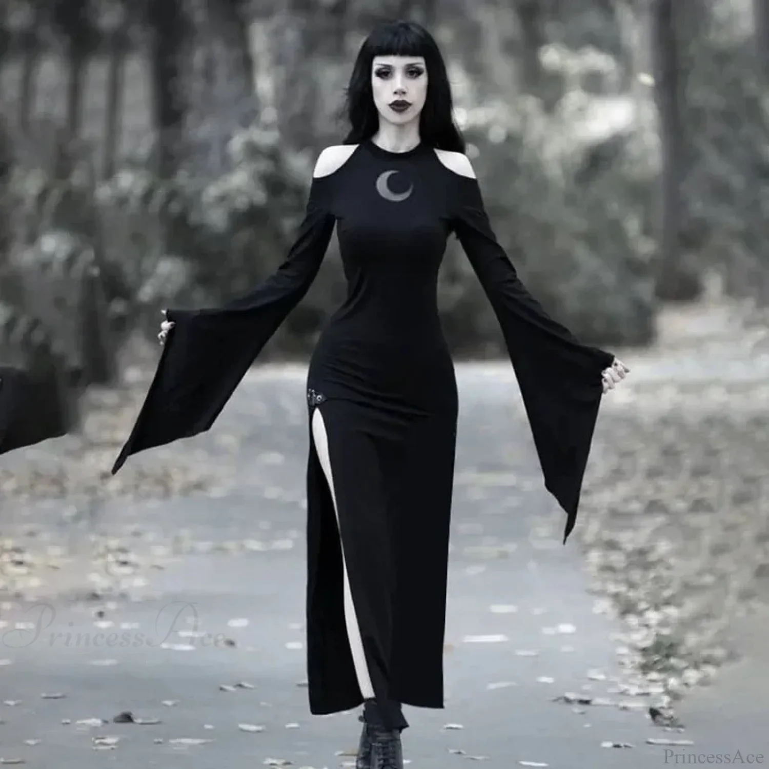 Trumpet Sleeve Lunar Maxi Dress - Image 3