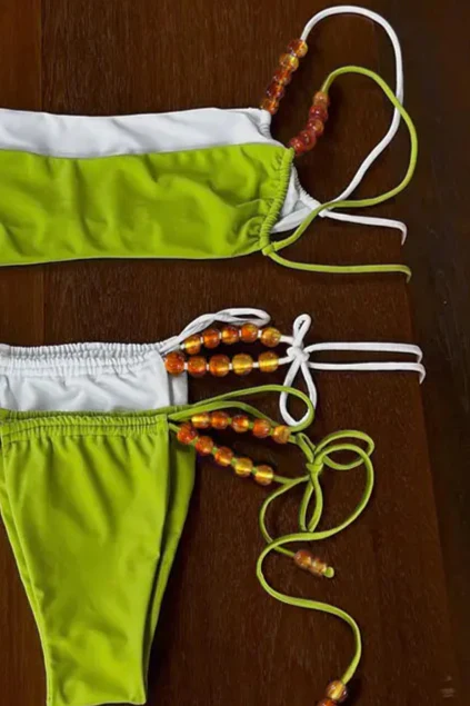 Tube Top Strappy Bikini Set - Image 5