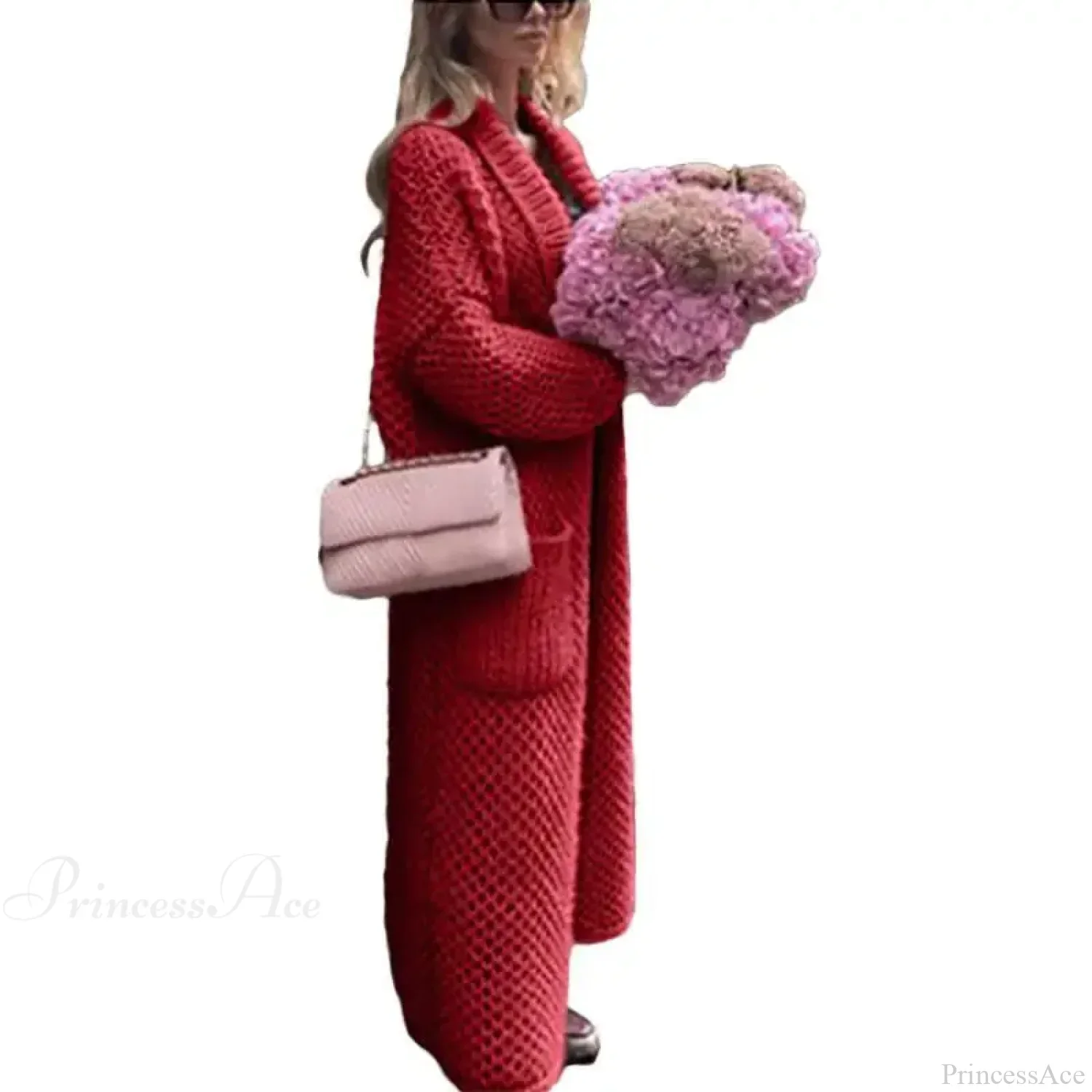 Turn Down Collar Knitted Cardigan - Image 7