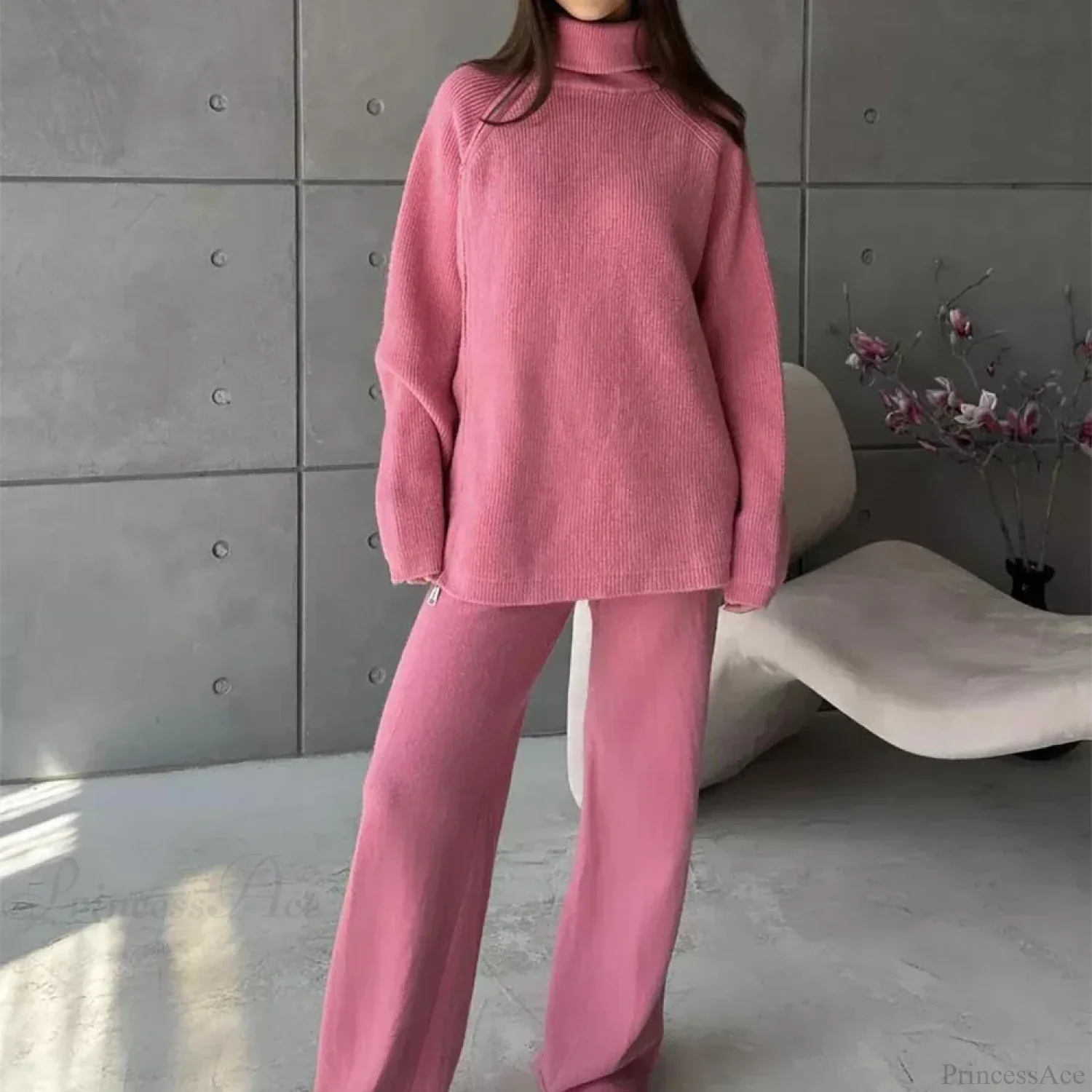 Turtle Collar Zip Sweater - Image 4