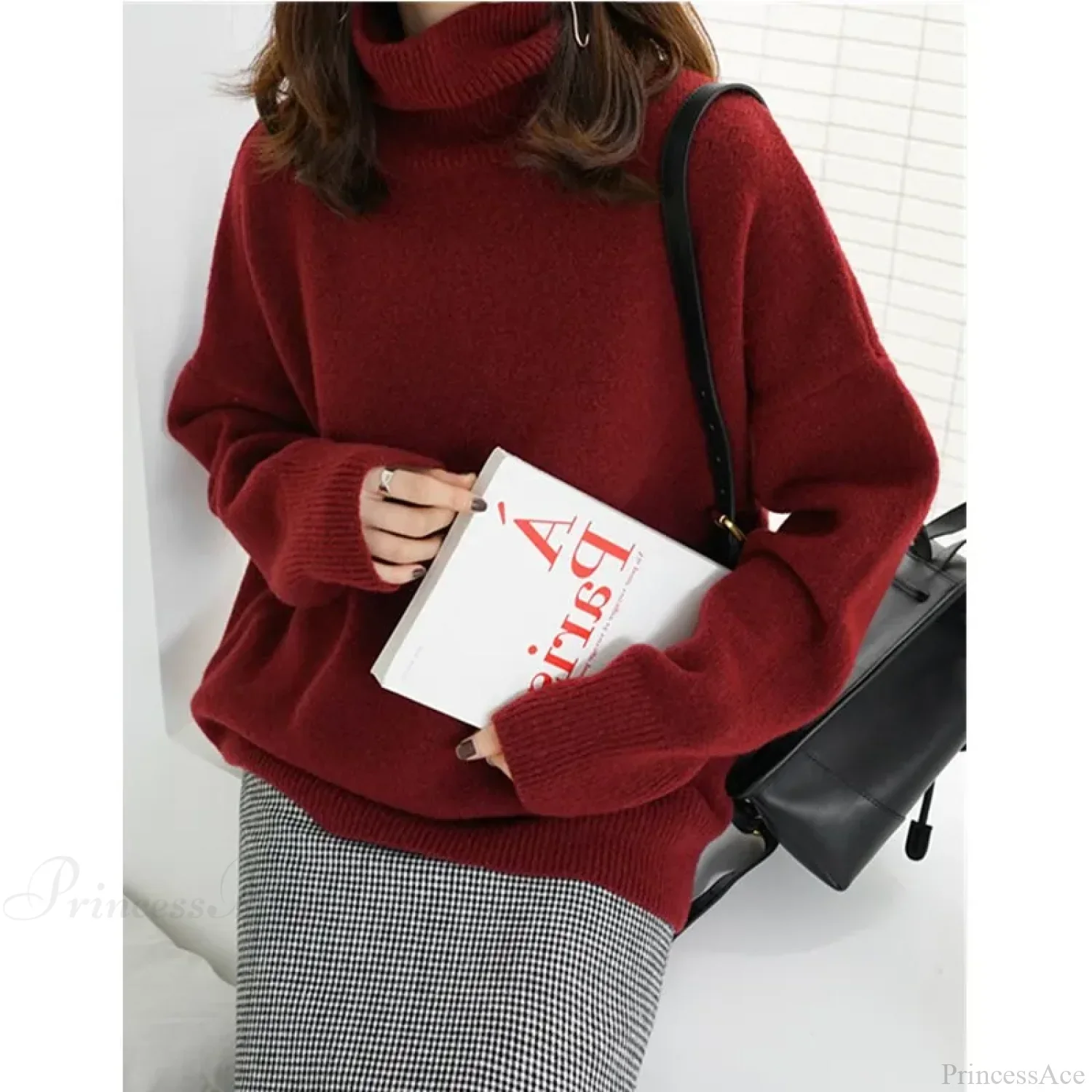 Turtleneck Cashmere Thickened Sweater - Image 4