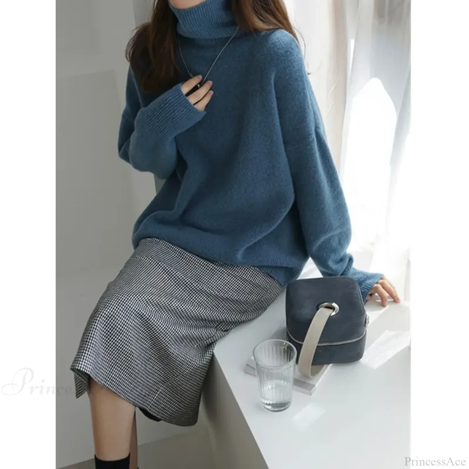 Turtleneck Cashmere Thickened Sweater - Image 5