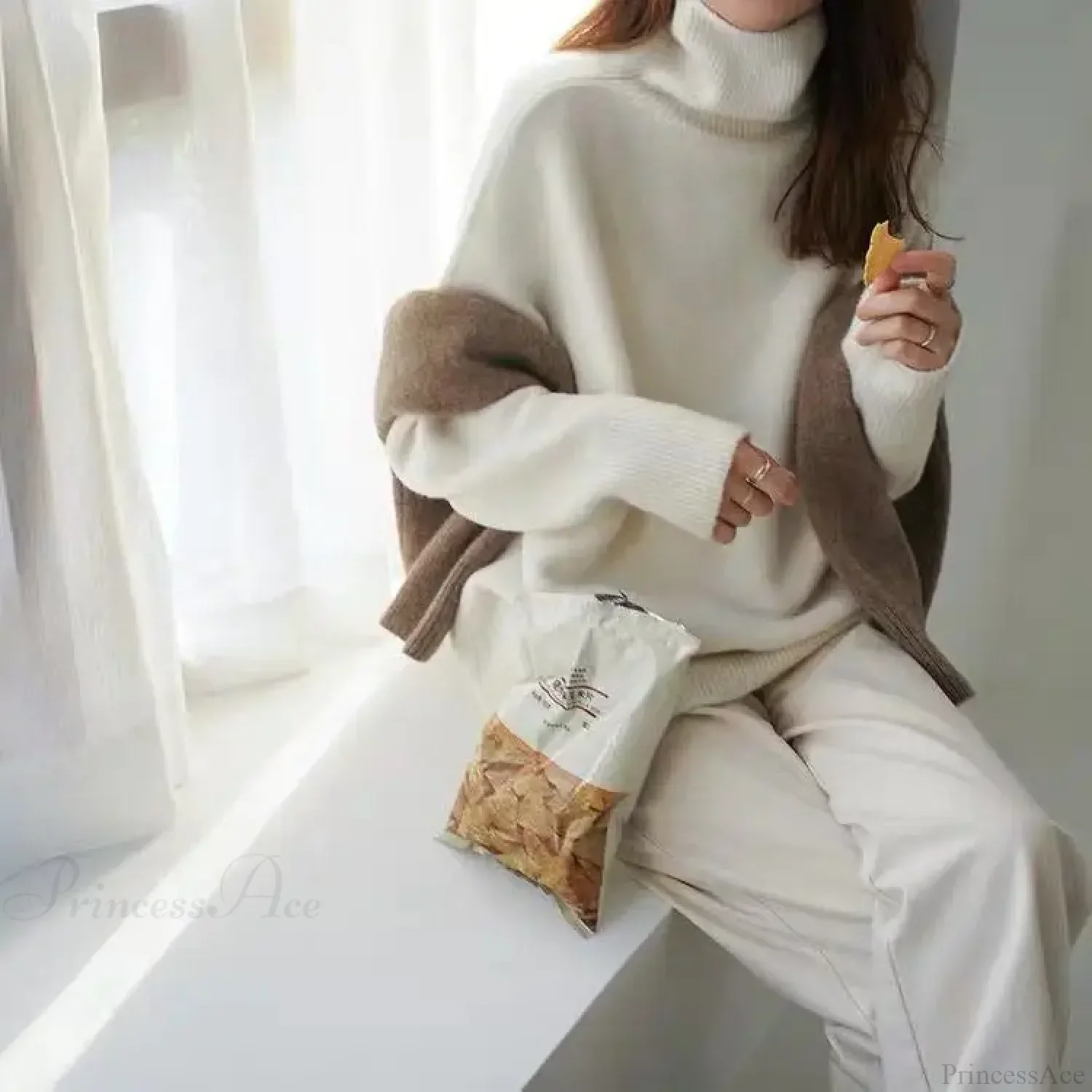 Turtleneck Cashmere Thickened Sweater - Image 6