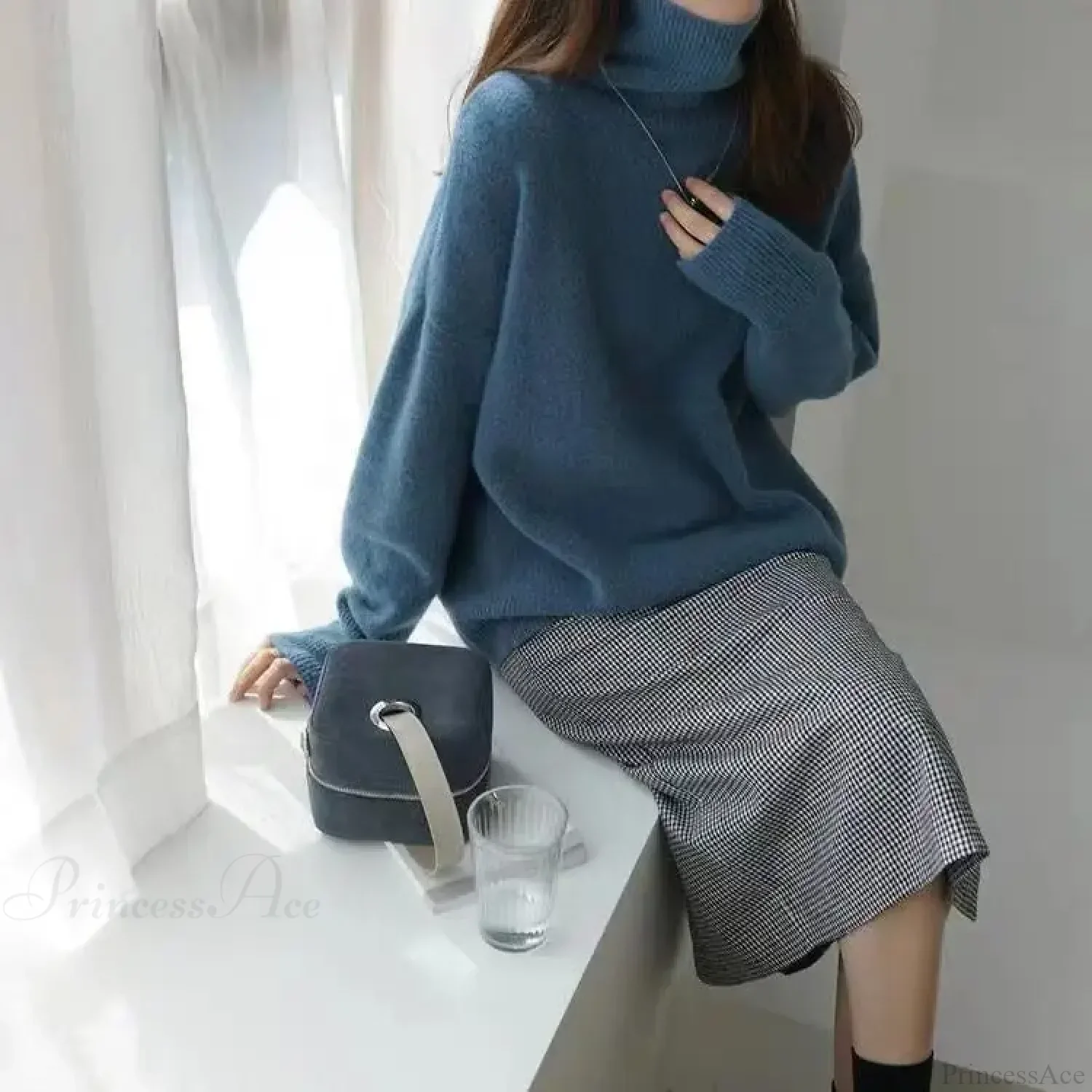 Turtleneck Cashmere Thickened Sweater - Image 8