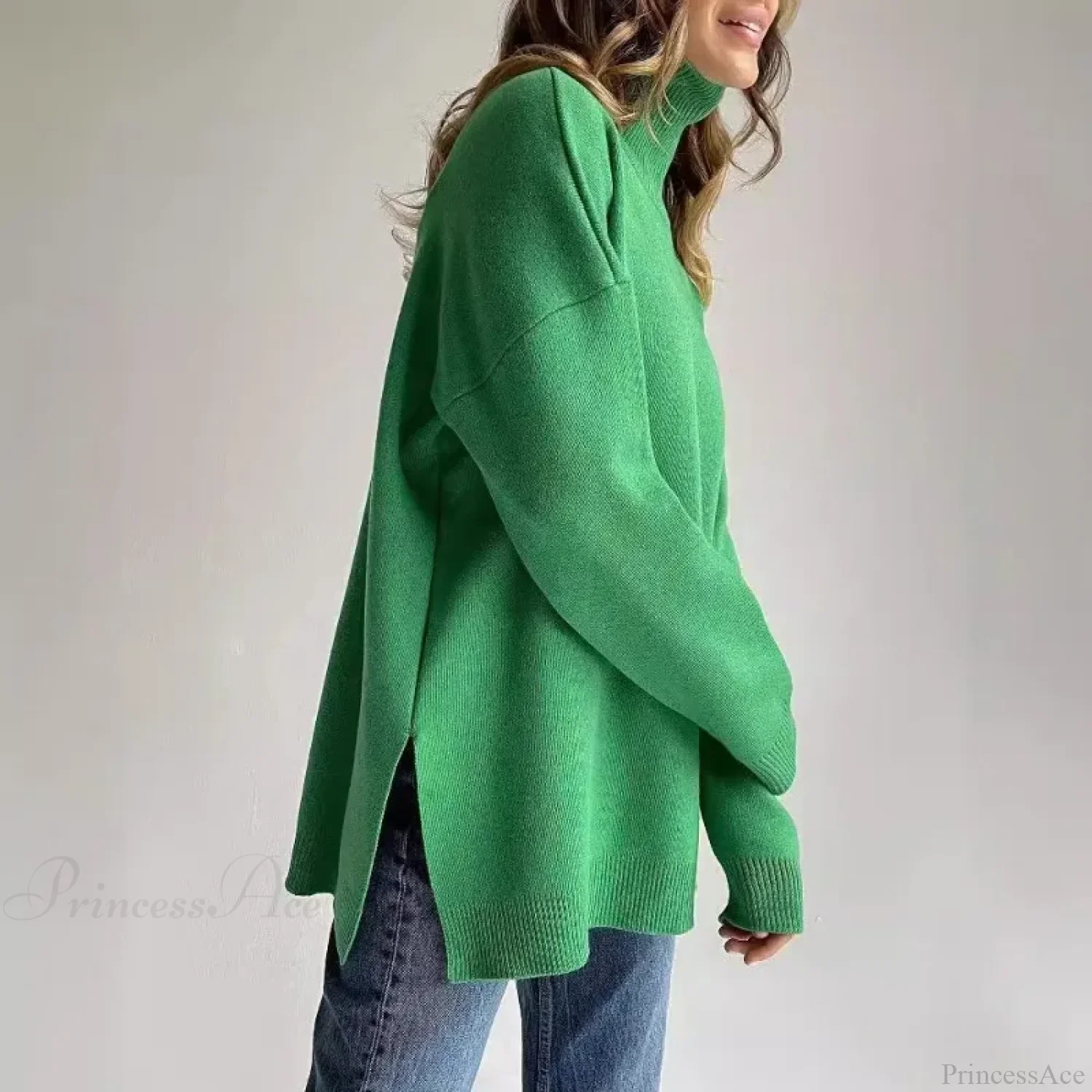 Turtleneck Casual Long-Sleeved Knitted Sweater - Image 7