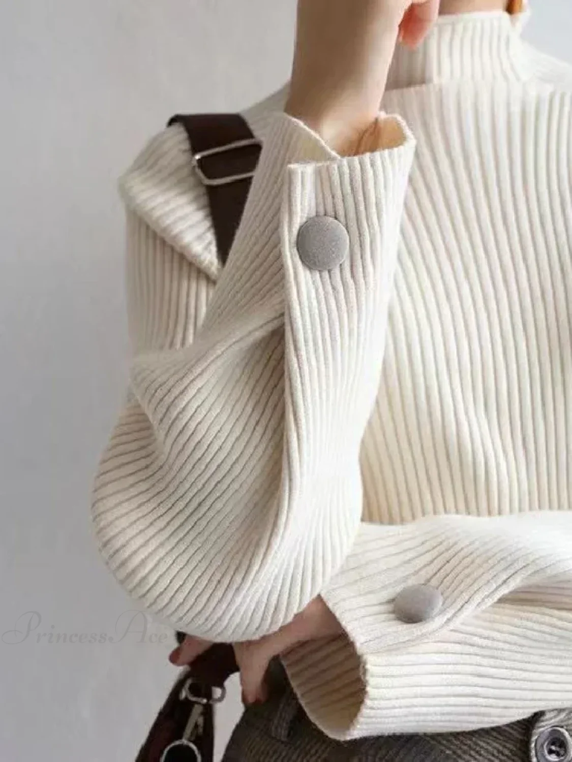 Turtleneck & Crochet E-girl Year-round Sweater - Image 5