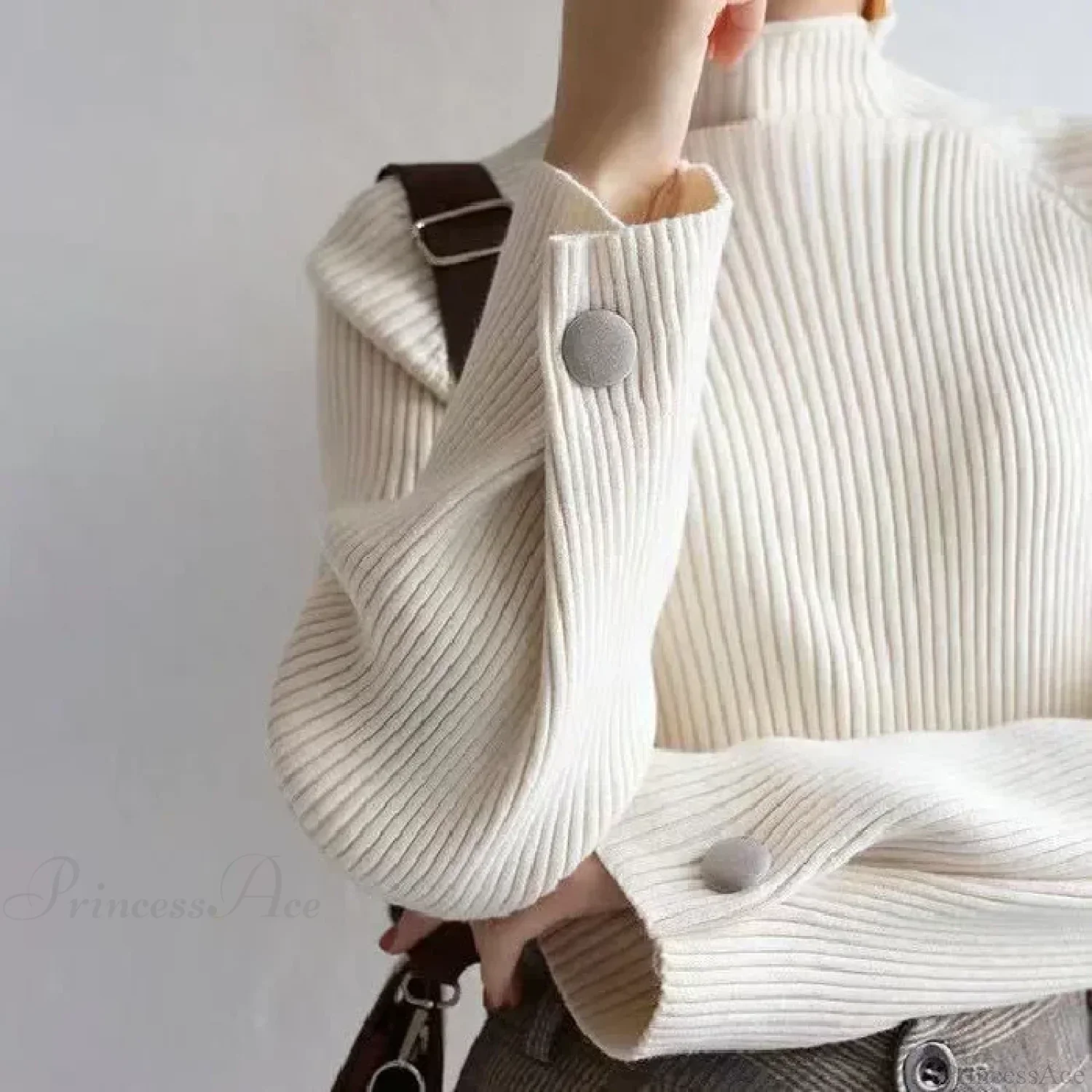 Turtleneck & Crochet E-girl Year-round Sweater - Image 6