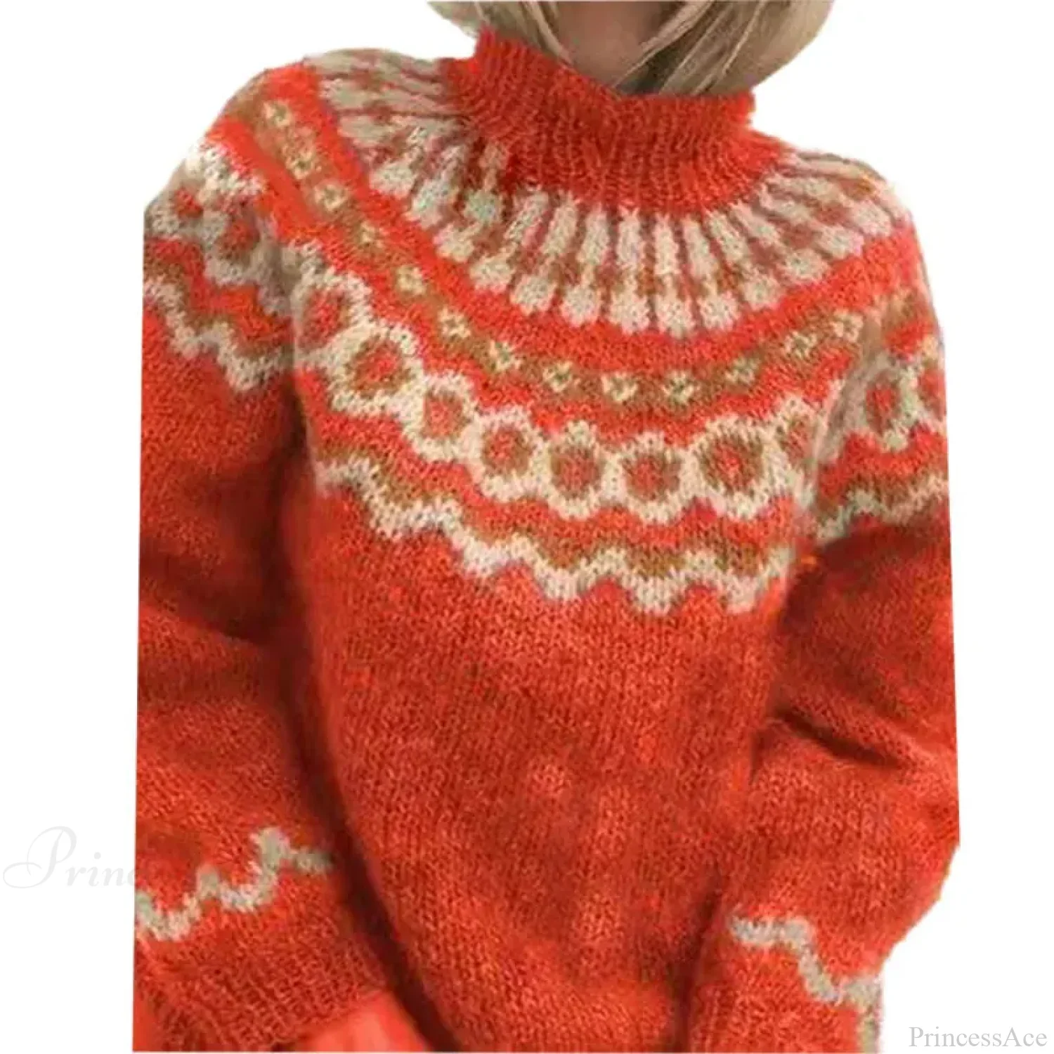 Turtleneck Crochet Streetwear Sweater - Image 4