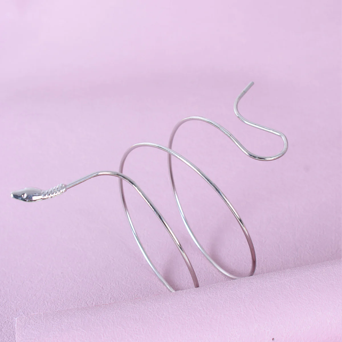 Twisted Wrap Snake Open Bracelet - Image 2