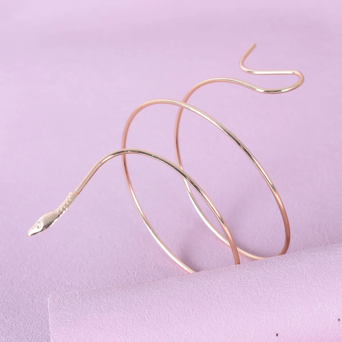 Twisted Wrap Snake Open Bracelet - Image 4