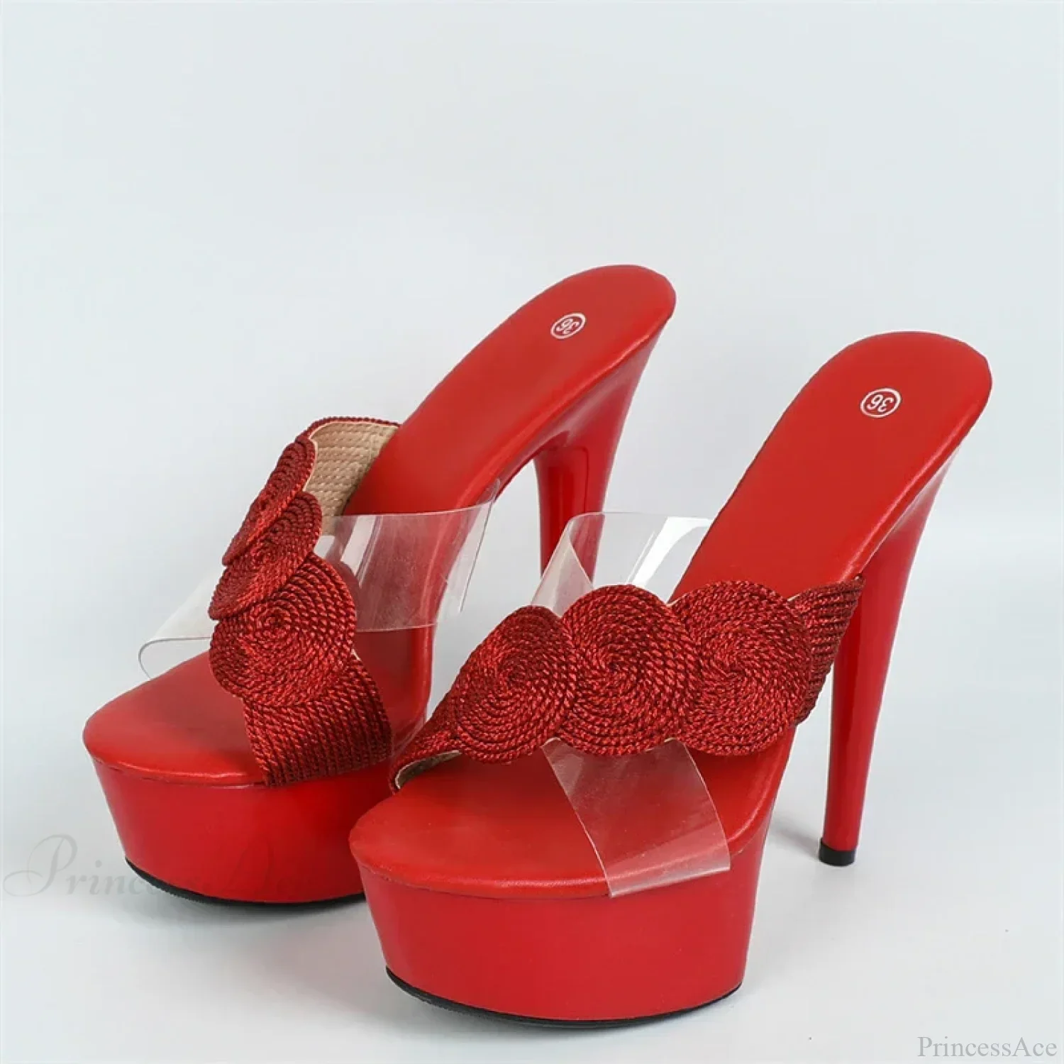 Ultra-Thin SummerFashionable Open-Toe Platform Party Club Sexy High Stripper Slipper High Heel - Image 10
