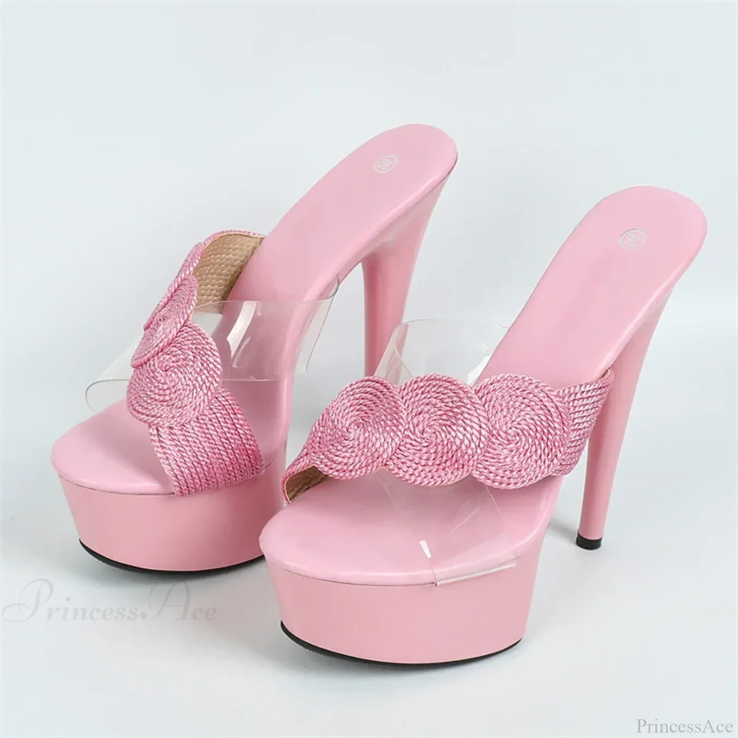 Ultra-Thin SummerFashionable Open-Toe Platform Party Club Sexy High Stripper Slipper High Heel - Image 8