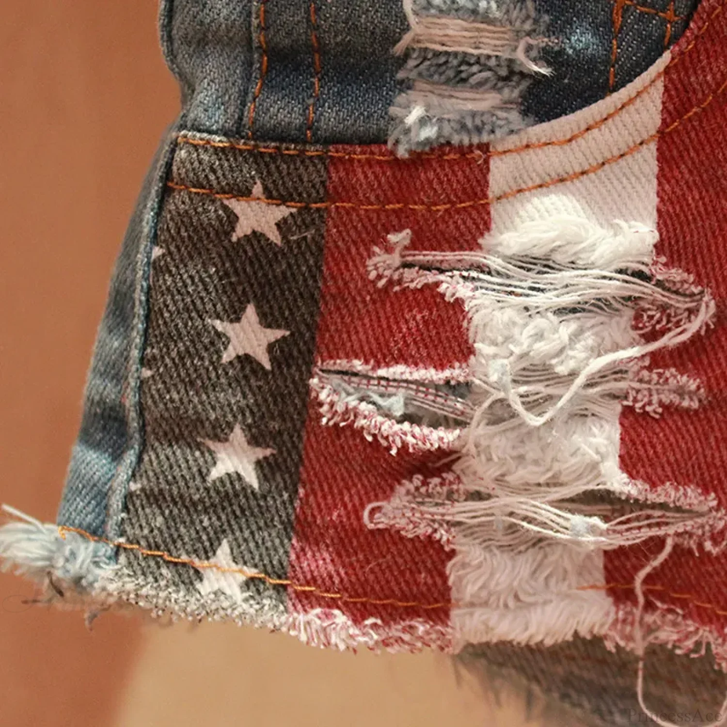 USA Flag Printed Pole Dance Short - Image 5