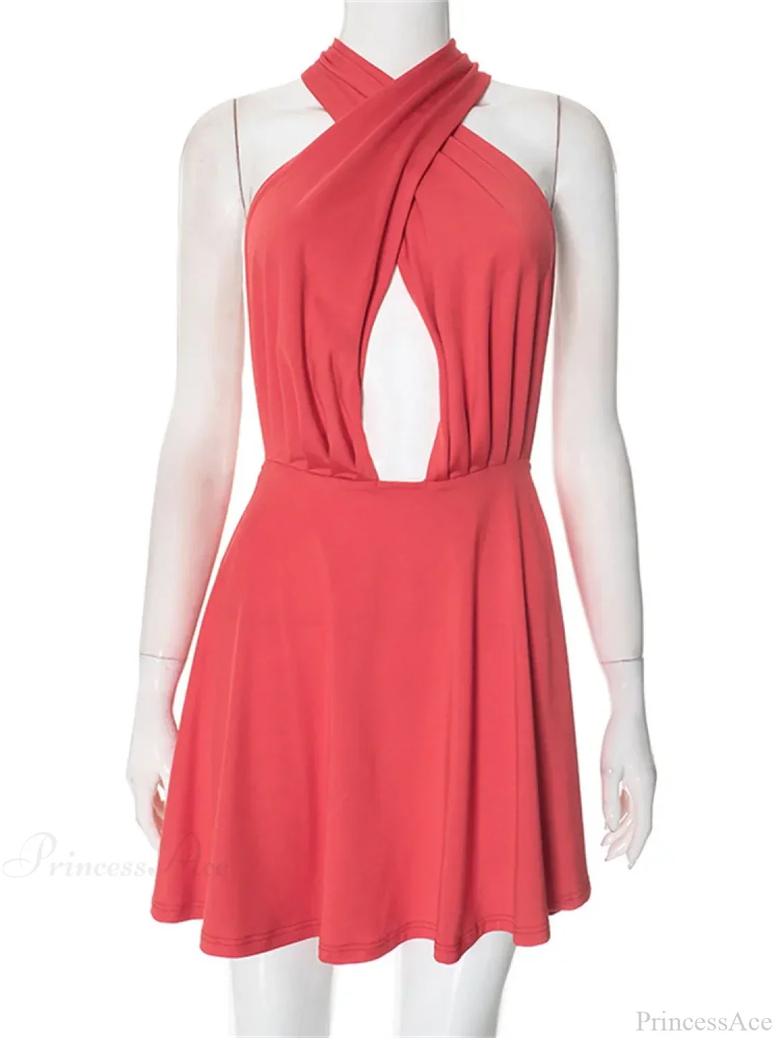 V-Neck Backless Bandage Mini Dress - Image 6