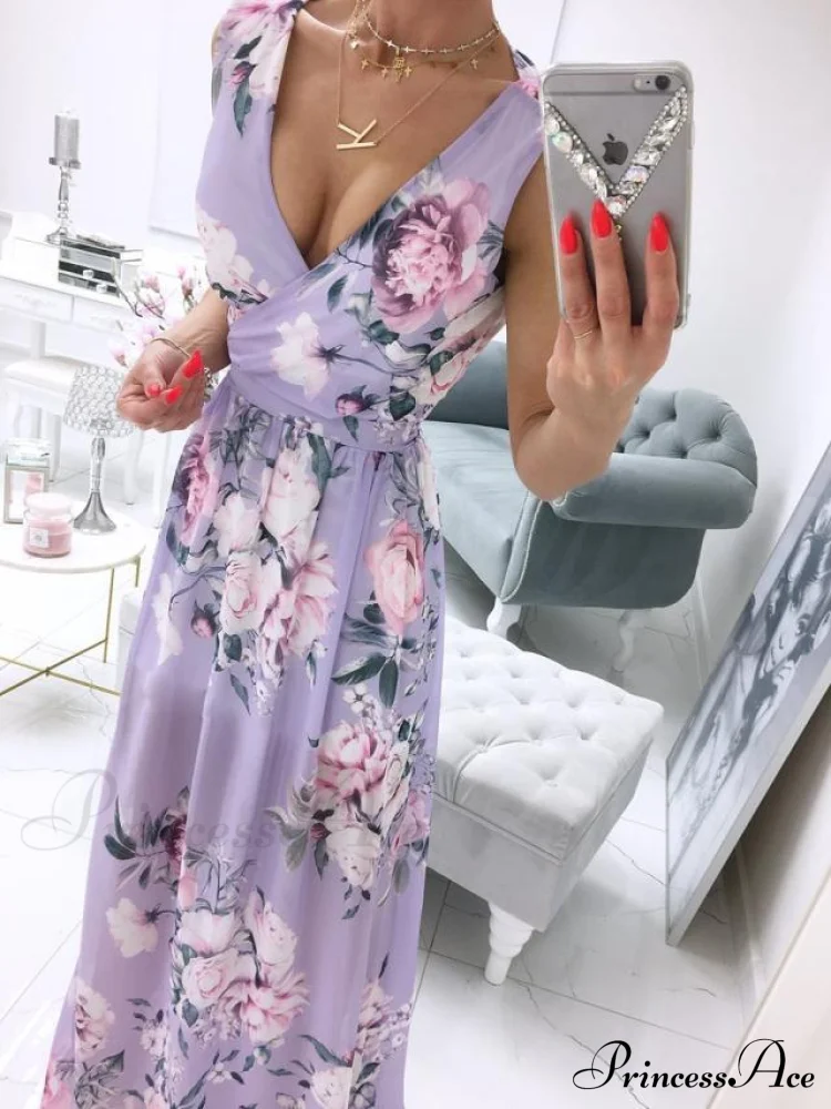 V-neck Evening Fashion Party for Elegant - Split Gown Warm-Season with Women's Side Gown Clubwear - Image 14