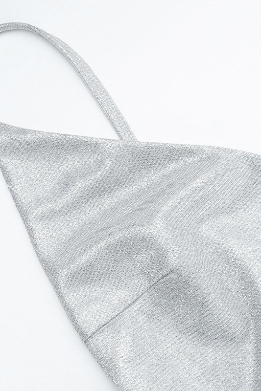 V-Neck Glitter Backless Slip Dress Party Dress - Image 8
