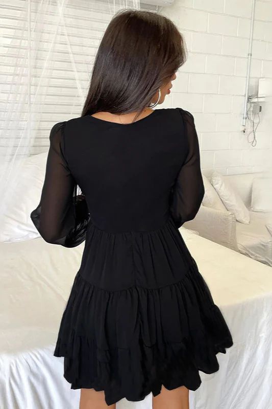V-Neck Lace-Up Slim Fit Bodycon Party Dress - Image 2