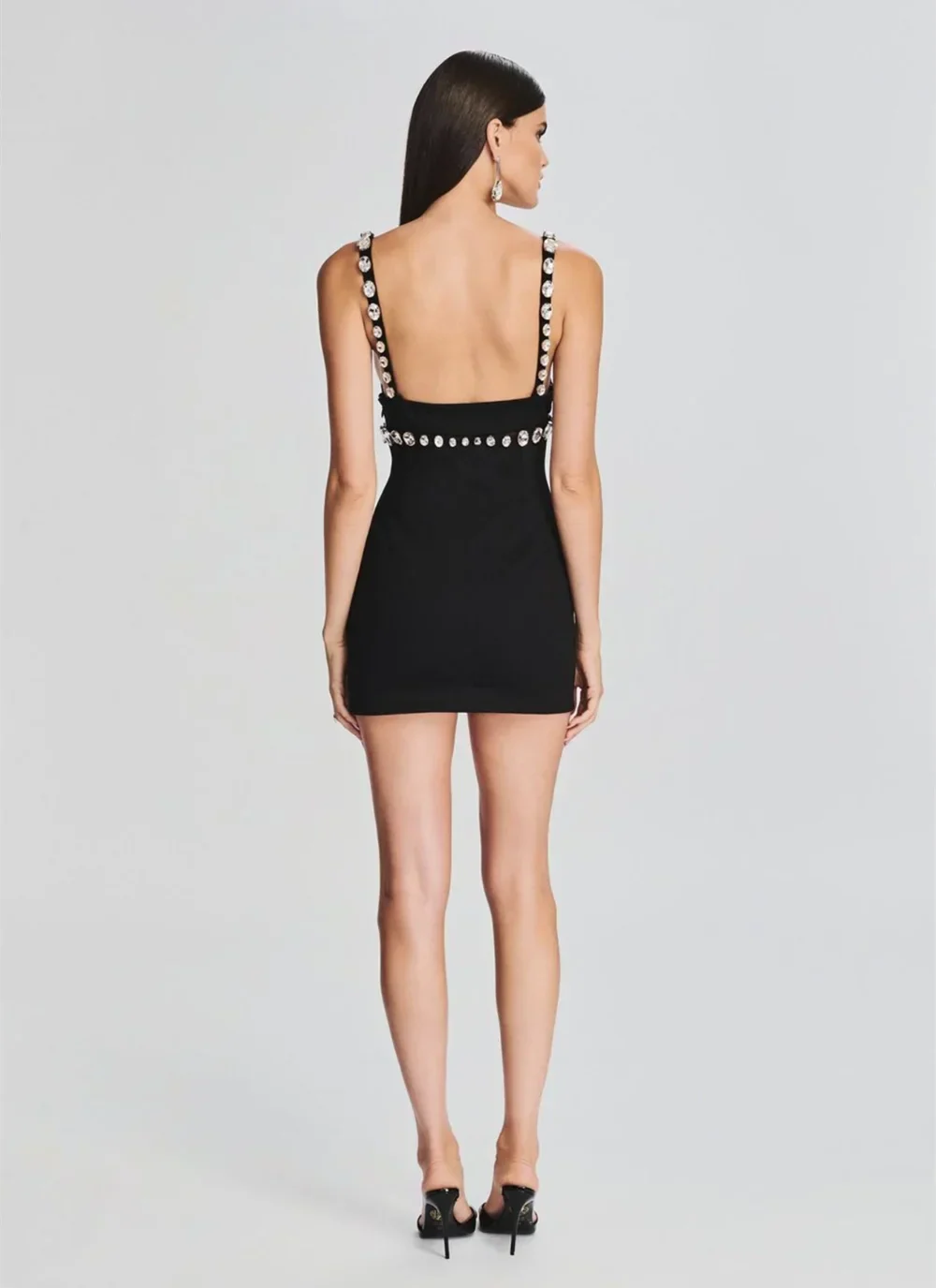 V-Neck Spaghetti Strap Mini Party Dress - Image 6