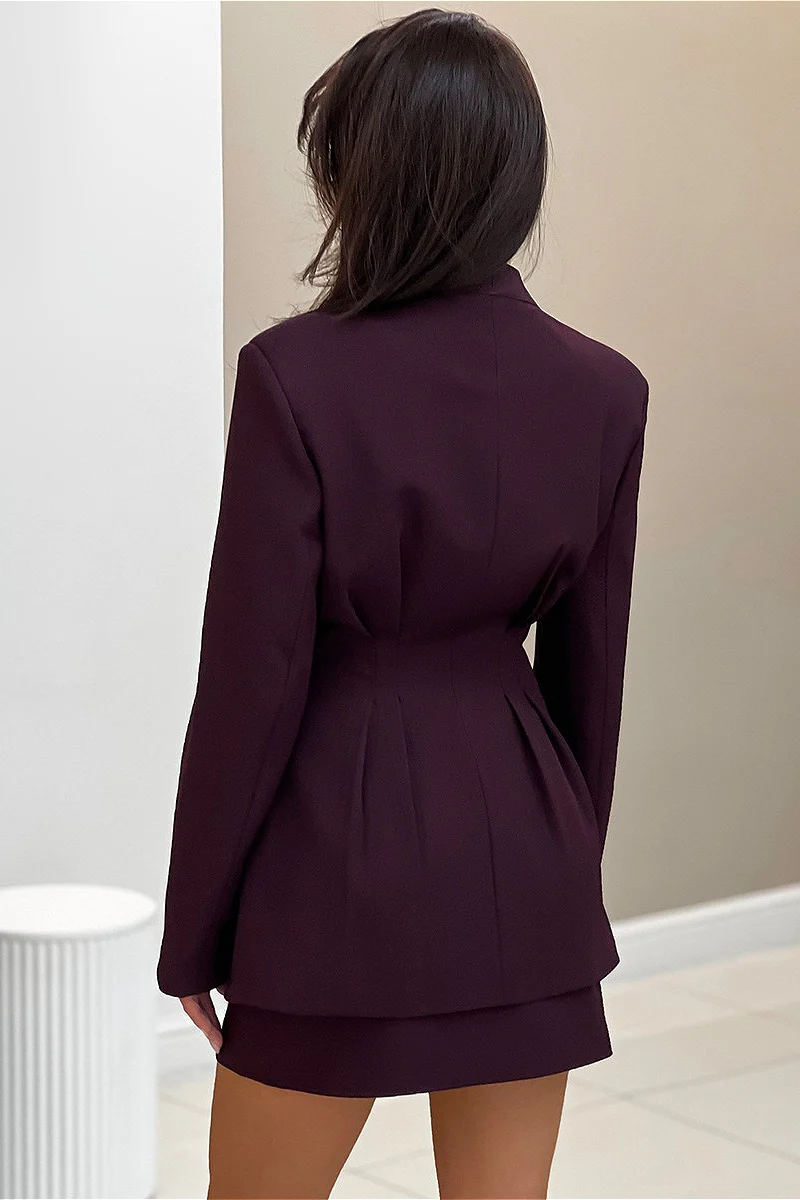V Neck Waist Cinched Blazer - Image 11