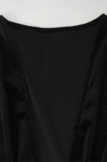 Velvet Deep V Mermaid Maxi Dress - Image 6