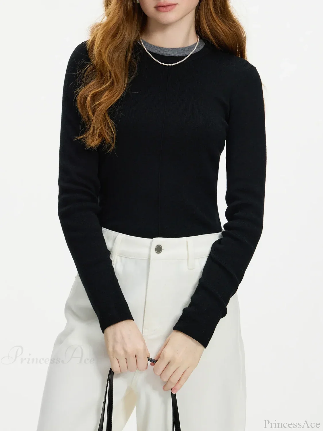 Versatile Round Neck Knitted Sweater - Image 6