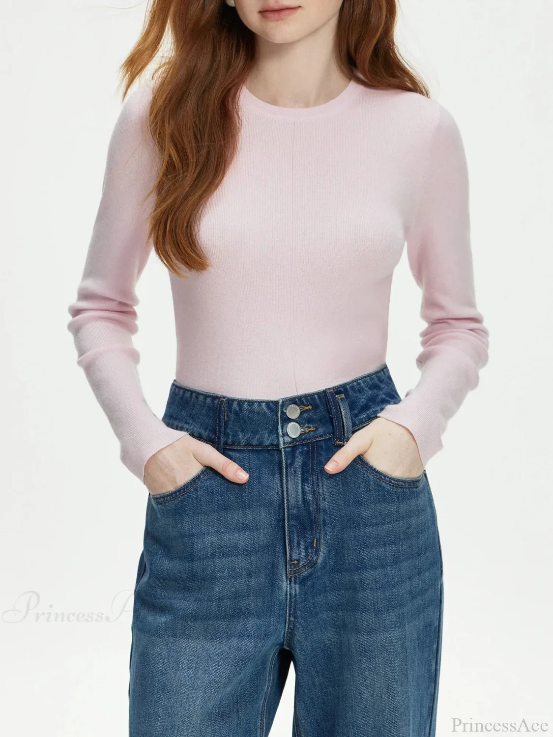 Versatile Round Neck Knitted Sweater - Image 7